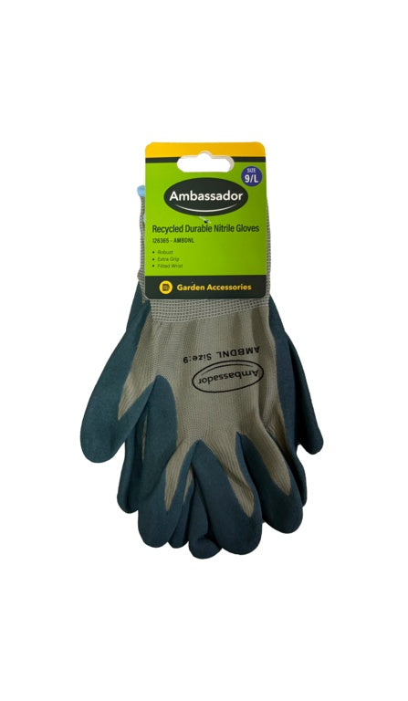 Ambassador Recycled Durable Nitrile Gloves 9/L