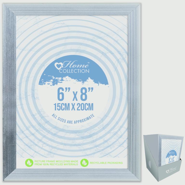 I G Design Cambridge Silver Frame With Glass 6 x 8"