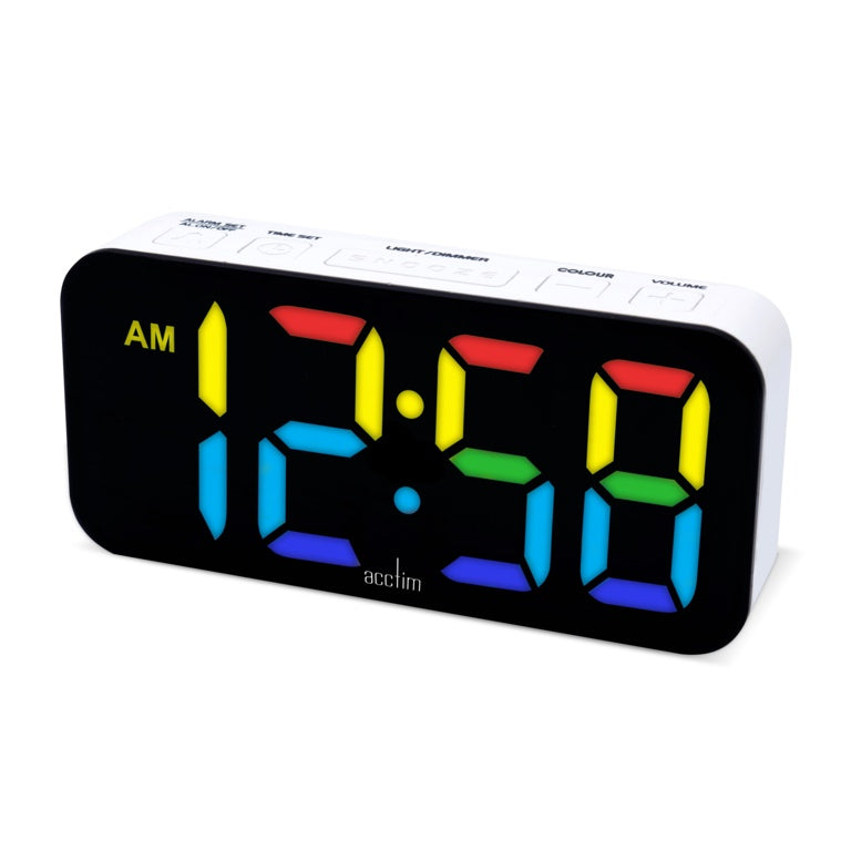 Acctim Jaxon LED Colour Change alarm in White