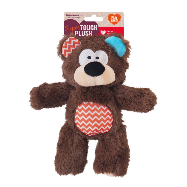 Super Tough Plush Bear Dog Toy