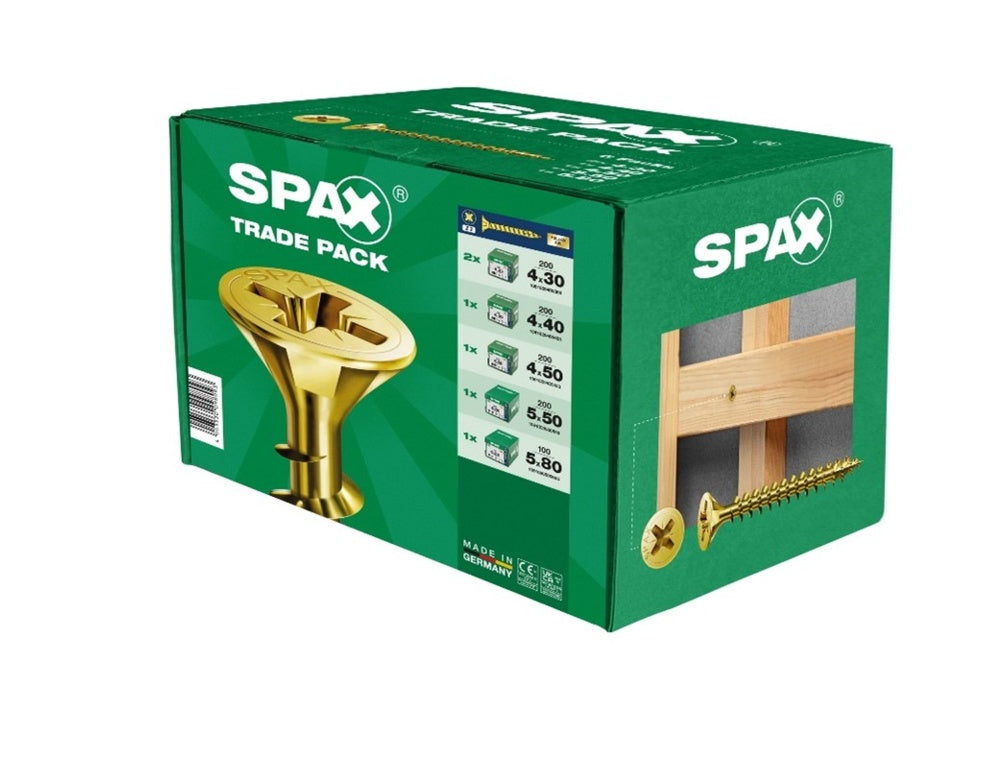 Spax Yellox Pozi Trade Pack Screws