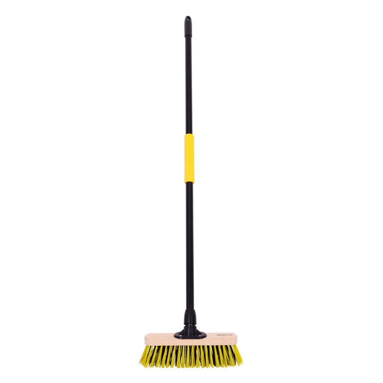Bulldozer Stiff PVC Wooden Broom & Handle
