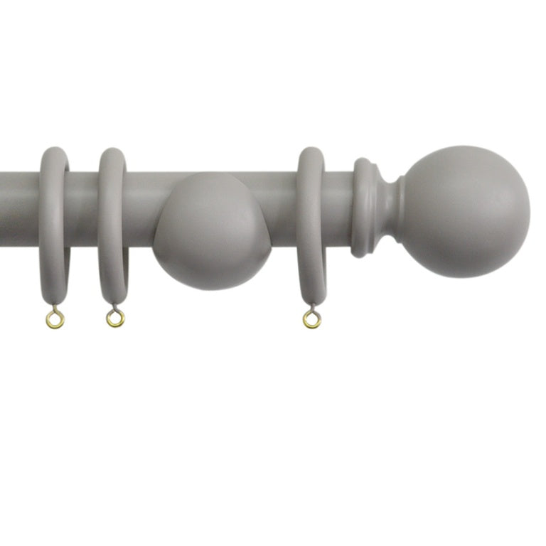 Jones Interiors Shore 35mm Wood Curtain Pole Kit Clay 150cm
