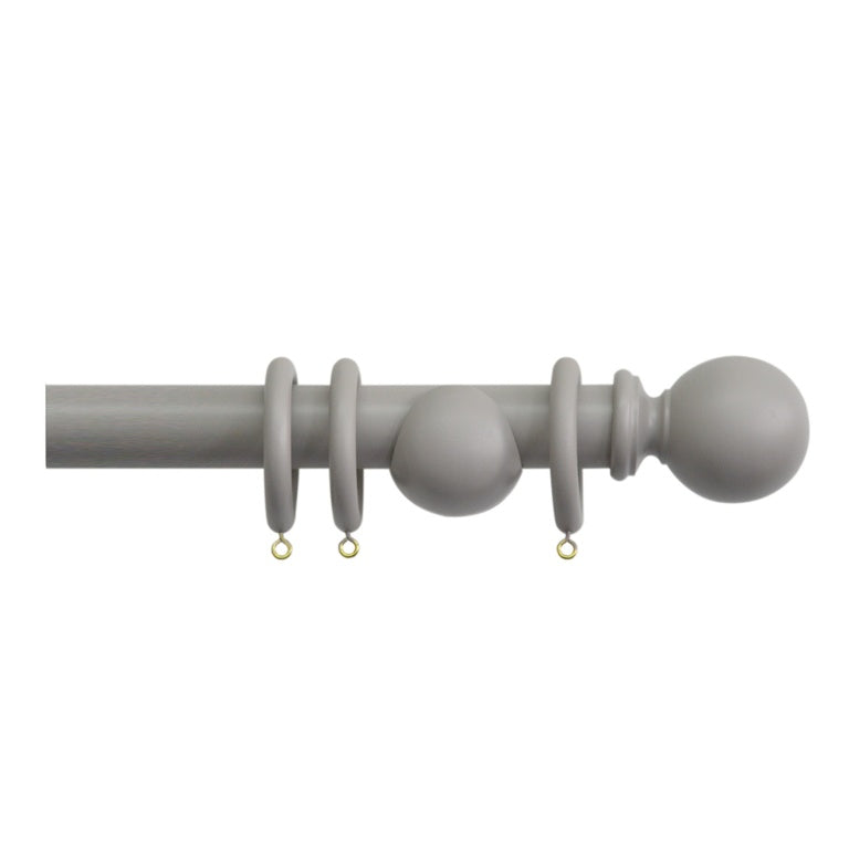 Jones Interiors Shore 35mm Wood Curtain Pole Kit Clay 240cm