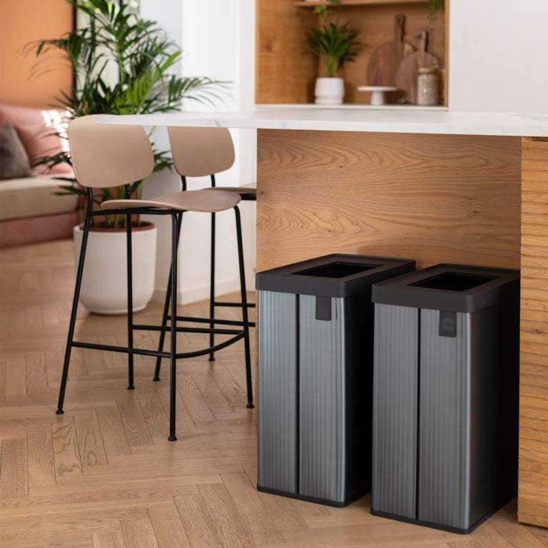 Verto Recycle Bin Metallic Grey