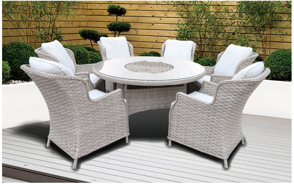 Pagoda Chambery Beige Dining Set With Ice Bowl