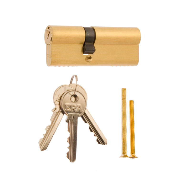 Era Double Euro Cylinder Brass 40/40