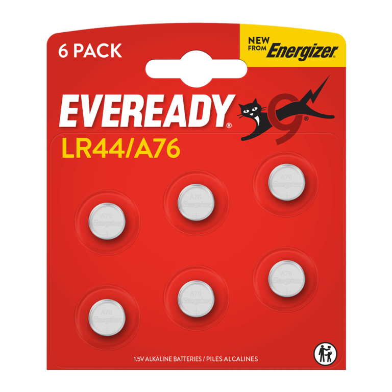 Eveready LR44 Batteries Card of 6