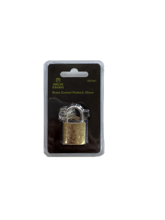 Owler & Banks Brass Coated Padlock 25mm