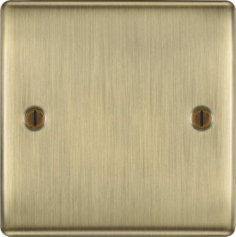 BG Antique Brass Single Blank Plate