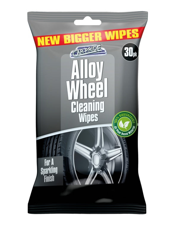 Car Pride Alloy Wheel Cleaning Wipes Pack 30