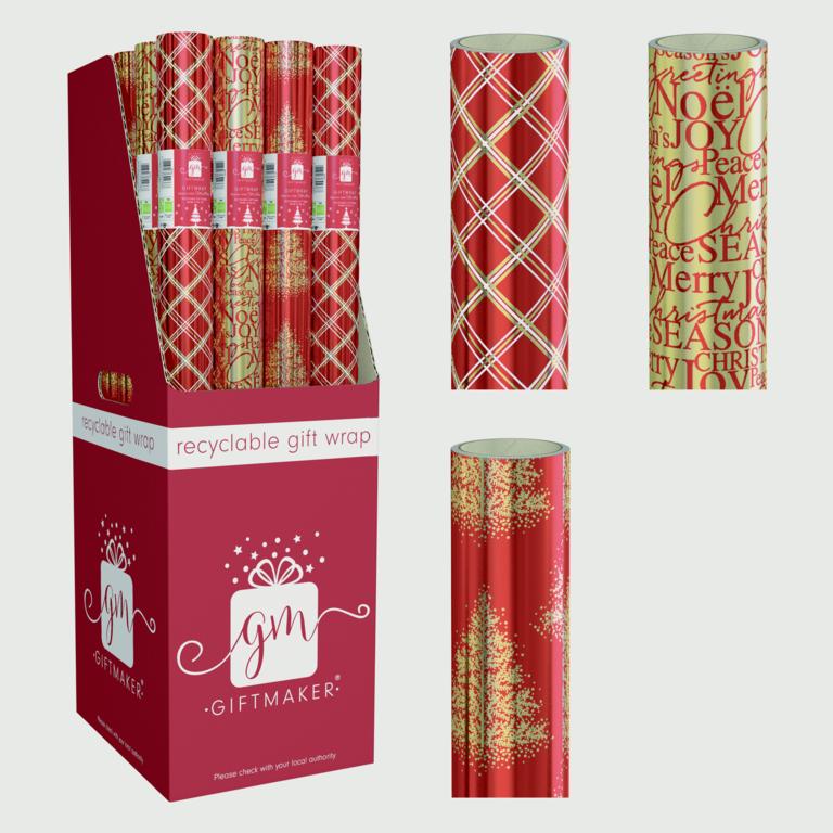 Giftmaker Traditional Christmas Wrap 1.5m x 69cm