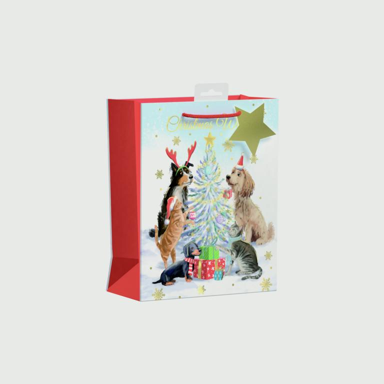 Giftmaker Christmas Pets Gift Bag Medium