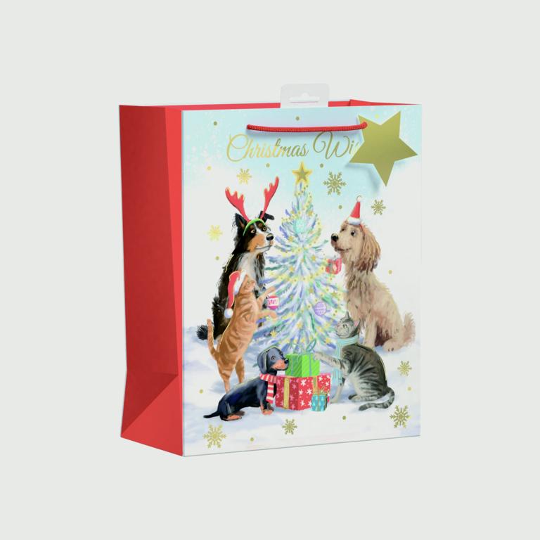 Giftmaker Christmas Pets Gift Bag Large