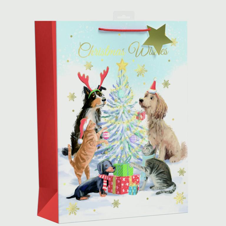 Giftmaker Christmas Pets Gift Bag XL