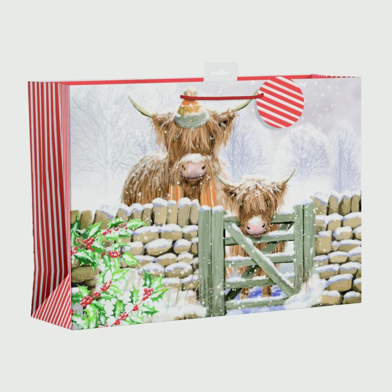 Giftmaker Highland Cow Gift Bag XL