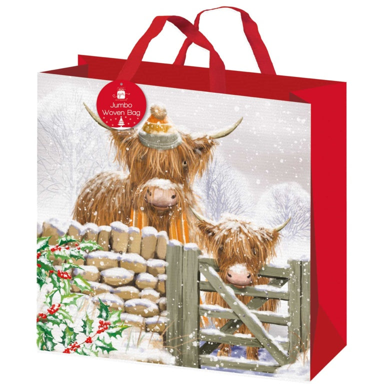 Giftmaker PP Woven Bag Highland Cow