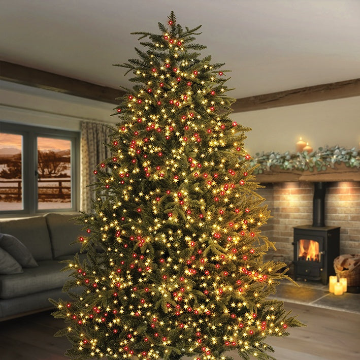 Premier 1000 LED Multi Action Treebrights Red/Warm White - Green Cable