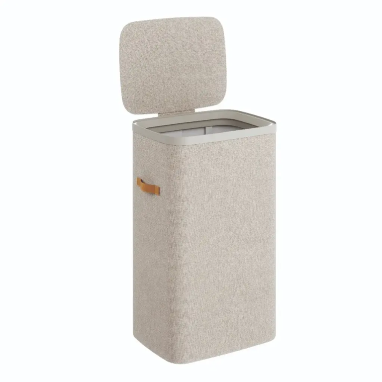 Blue Casa Single Laundry Basket 50L Beige