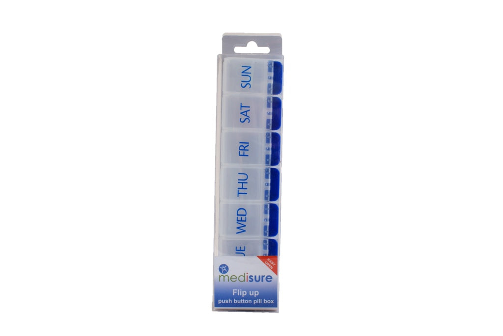 Medisure Flip Up Push Button Pill Box