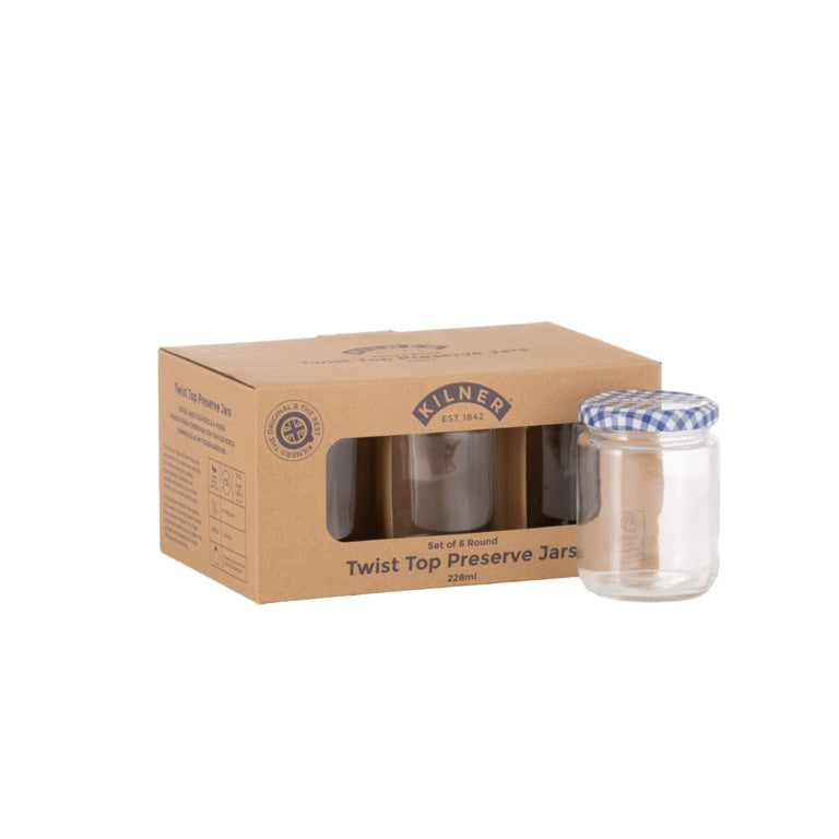 Kilner Round Twist Top Jars Set 6 228ml
