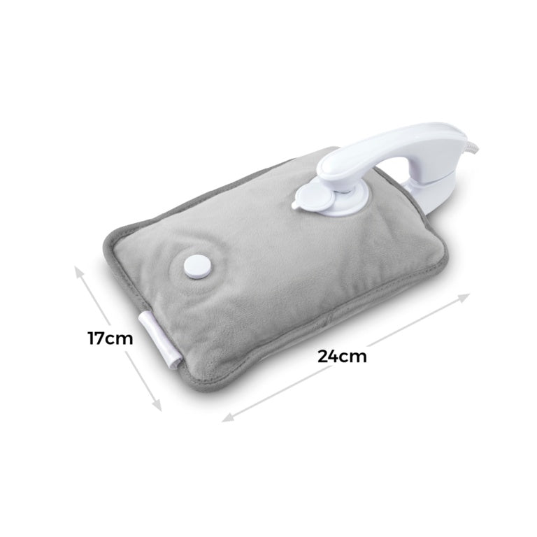 Carmen Rechargeable Hot Water Bottle 24 x 17cm Grey