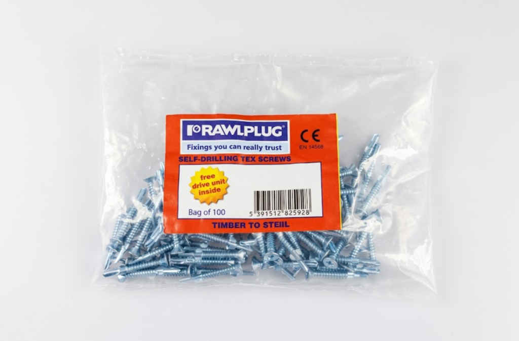Rawlplug Slf Drllng Csk Scrws 4.8x50 Bag 100