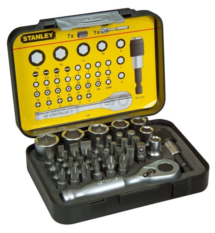 Stanley Fatmax 1/4" Drive Socket & Bit Set 39 Piece