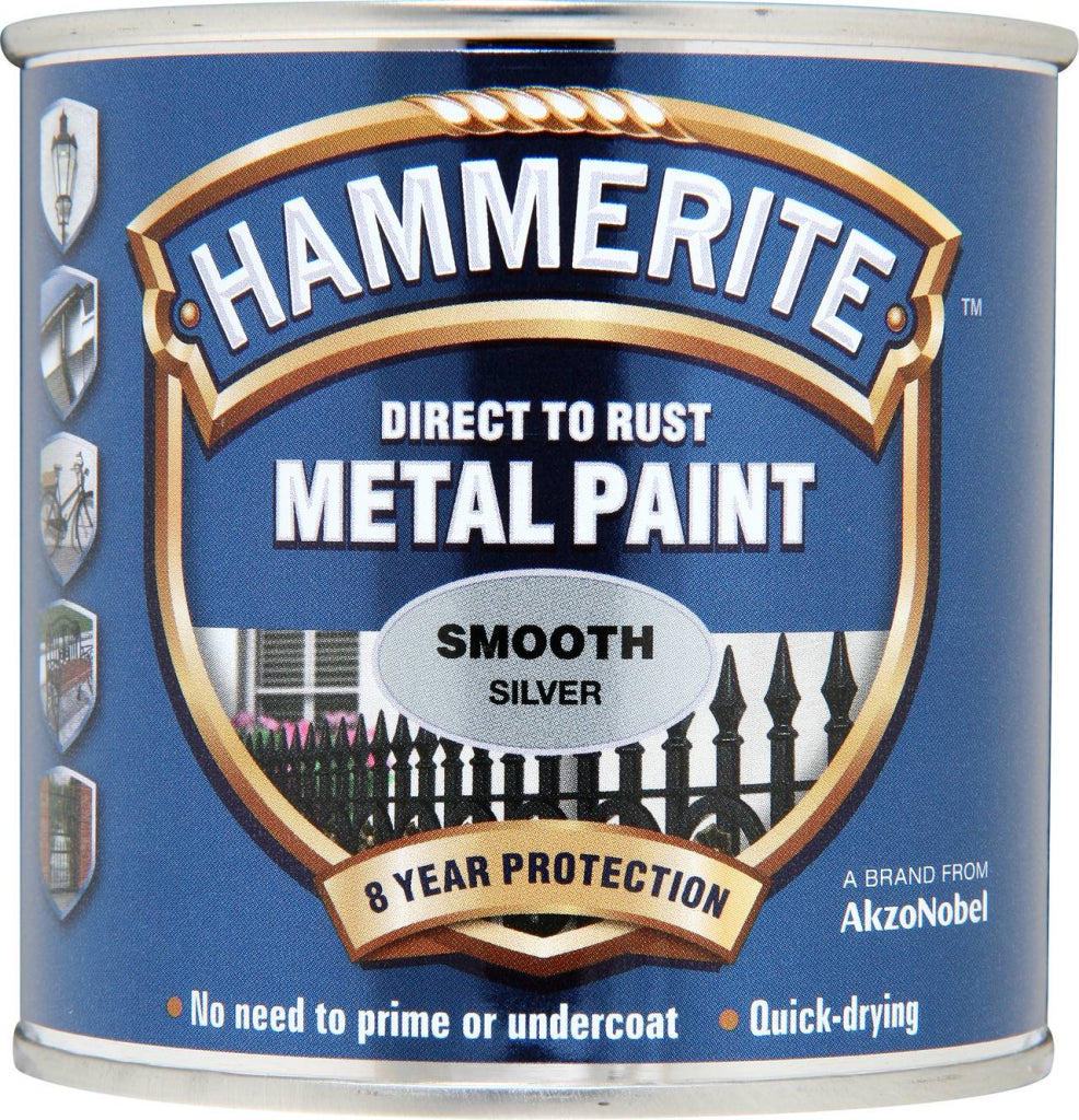 Hammerite Metal Paint Smooth 250ml Silver