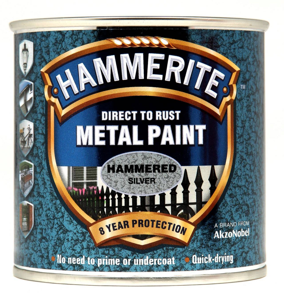 Hammerite Metal Paint Hammered 250ml Silver