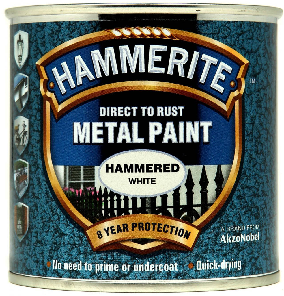 Hammerite Metal Paint Hammered 250ml White