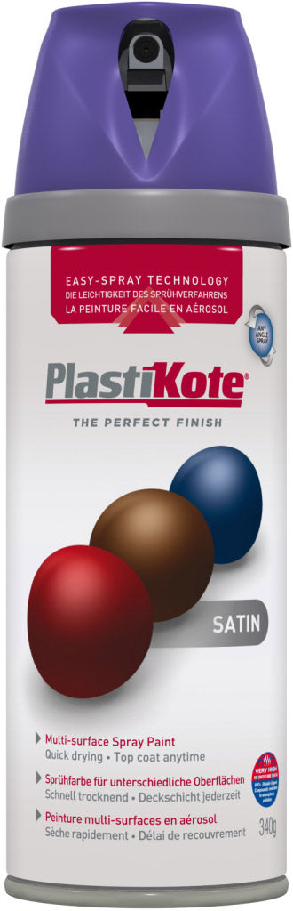PlastiKote Twist & Spray Paint 400ml Sumptuous Purple Satin