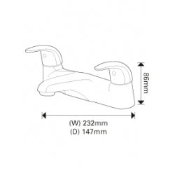 SP Eden Deck Bath Filler Tap