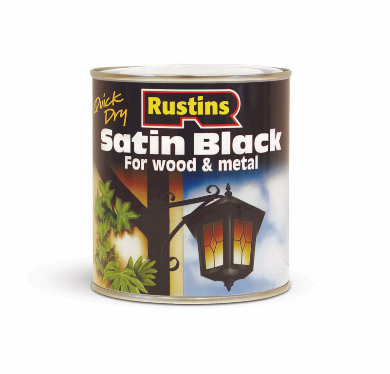 Rustins Quick Dry Satin Black 1L