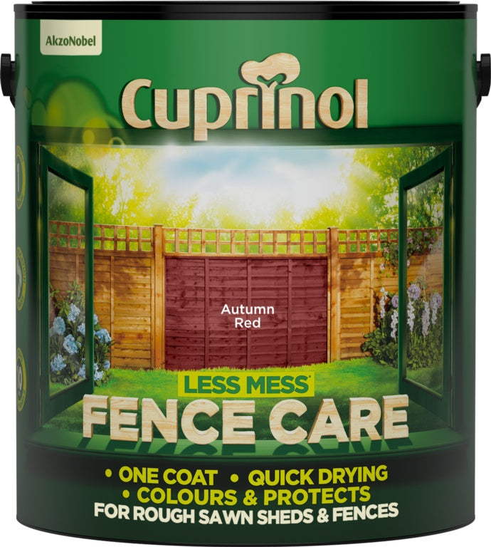 Cuprinol Less Mess Fence Care 6L Autumn Red