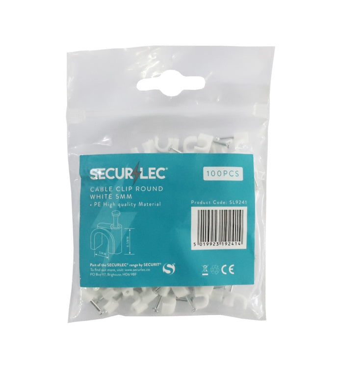 Round Cable Clips Pack of 100