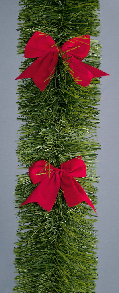 Premier Tinsel With Red Bows 2.7m x 20cm