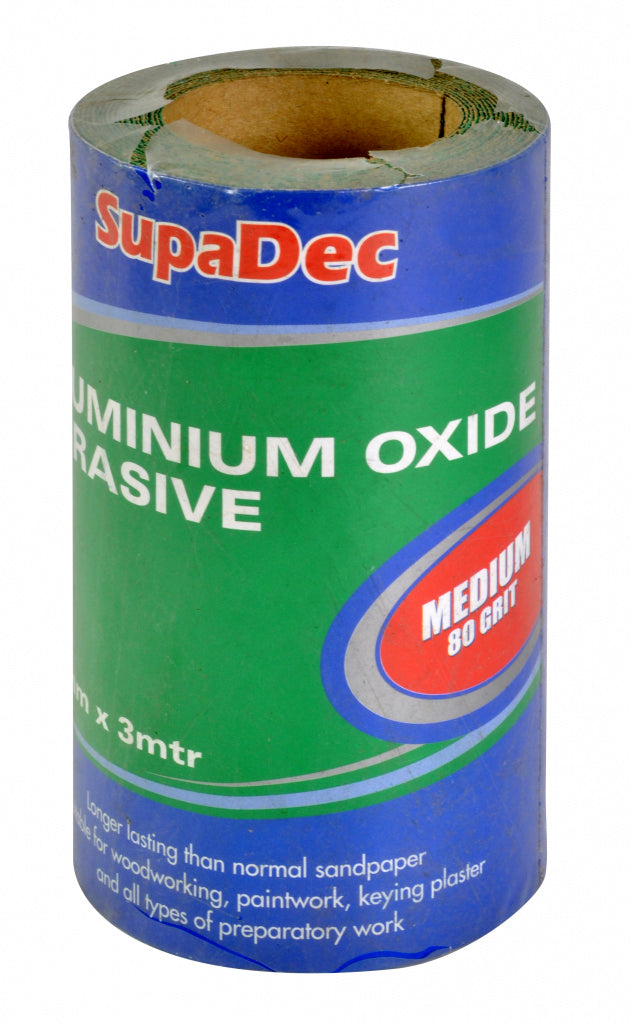 SupaDec Aluminium Oxide Roll Medium Grade, 80 Grit, 3m