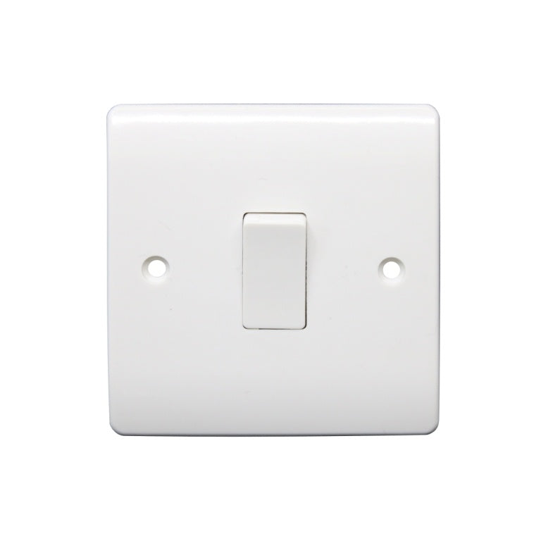 Securlec 1 Way 1 Gang Light Switch Round Edge