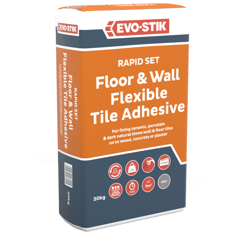Evo-Stik Floor & Wall Tile Adhesive Fast Set For Wood, Concrete & Plaster