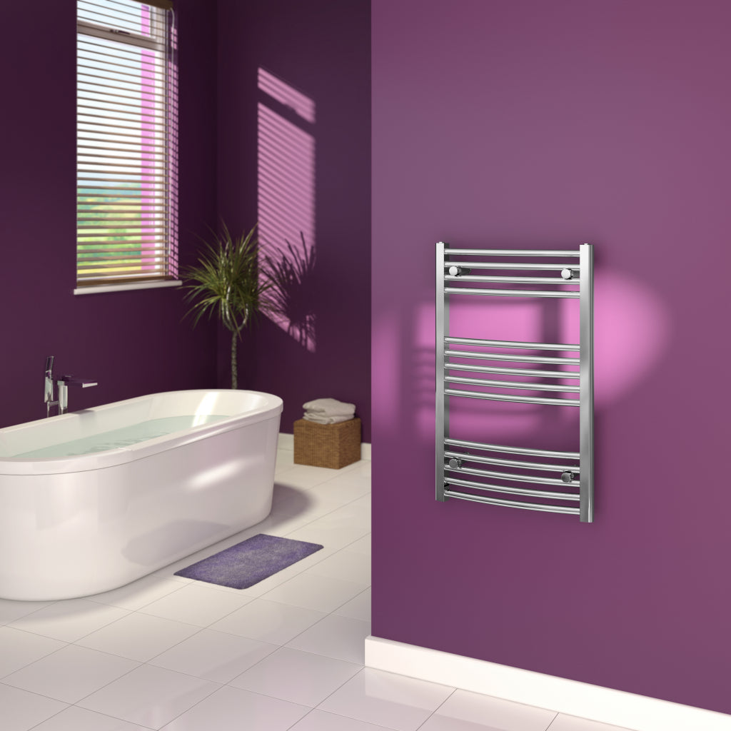 SupaPlumb Curved Towel Rail 600 X 1200mm Chrome