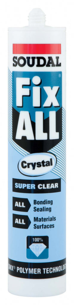 Soudal Fix All Super Strong Sealant/Adhesive 290ml Cartridge Crystal Clear