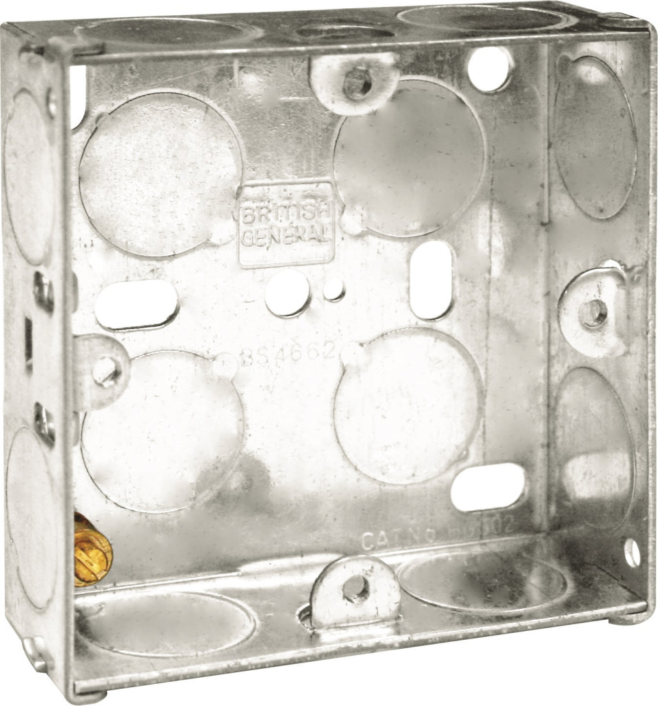 BG Metal Back Box 25mm Single