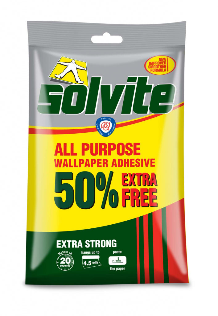 Solvite All Purpose Wallpaper Adhesive 3 Roll + 50% Free