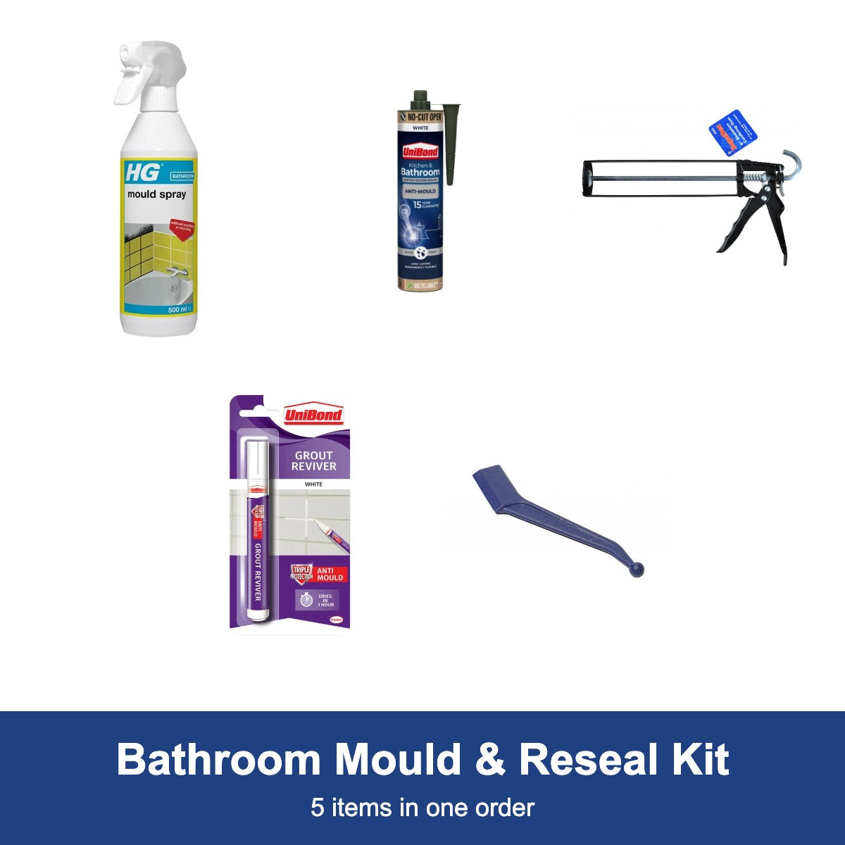 Bathroom Mould & Reseal Kit contents