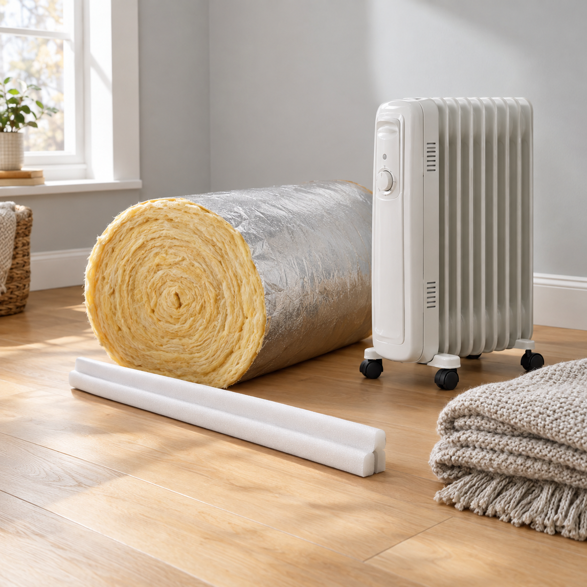 Autumn Home Prep: loft insulation, draught excluder and radiator