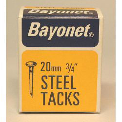 Bayonet Tacks (Fine Cut Steel) - Blue (Box Pack) 20mm