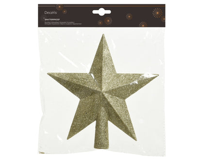 Kaemingk Shatterproof Tree Top Star Gold
