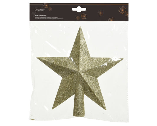 Kaemingk Shatterproof Tree Top Star Gold