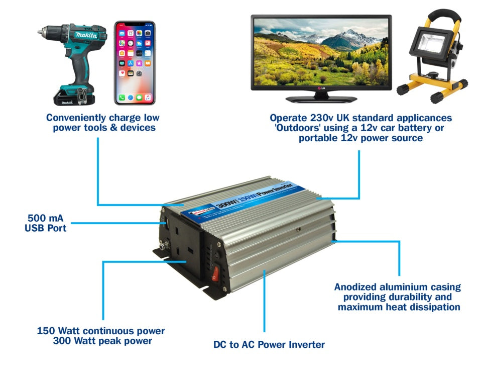 Streetwize Power Inverter 150 Watt